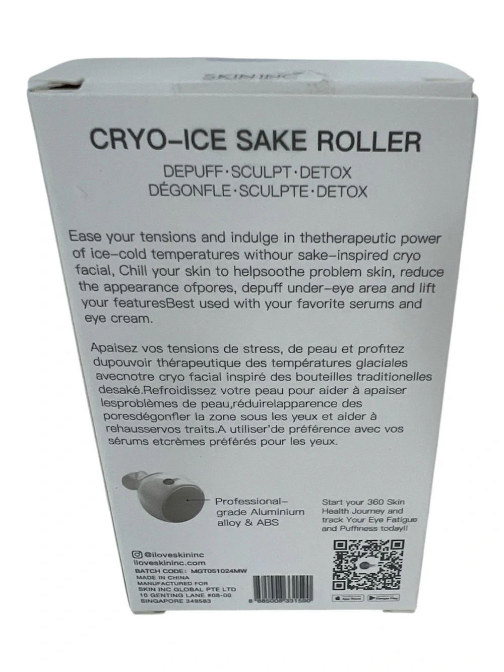 Skin Inc Cryo-Ice Sake Roller NIP